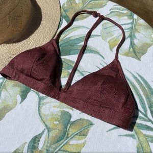 Billabong T Strap Bikini Top | Medium | Maroon